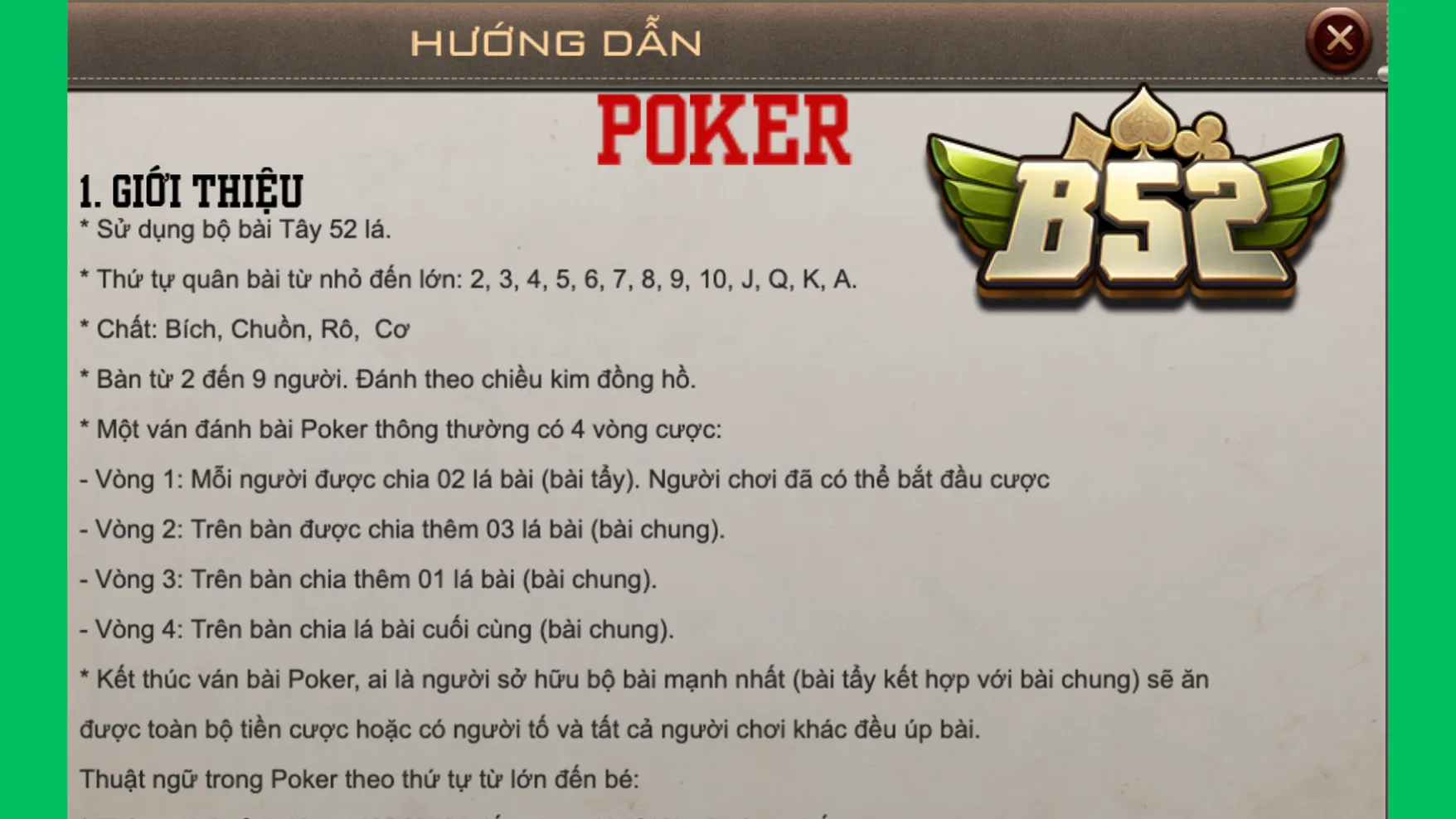 Trong Poker B52 Club có nhiều vòng cược khác nhau Trong Poker B52 Club có nhiều vòng cược khác nhau